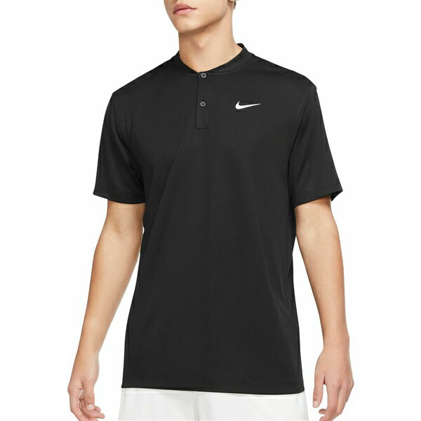 iCL Y Vc gbvX Nike Men's NikeCourt Dri-FIT Blade Collar Tennis Polo Black/White