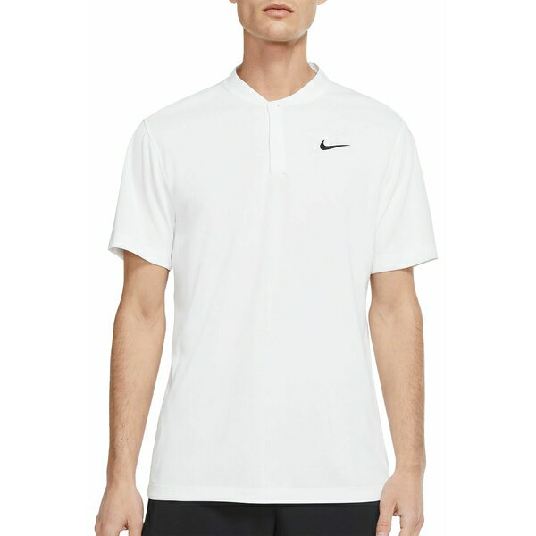 ナイキ メンズ シャツ トップス Nike Men's NikeCourt Dri-FIT Blade Collar Tennis Polo White/Black
