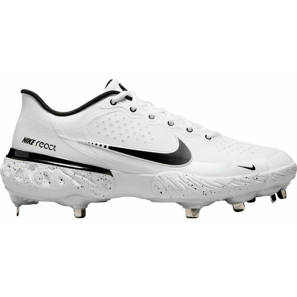 ナイキ メンズ 野球 スポーツ Nike Men's Alpha Huarache Elite 3 Metal Baseball Cleats White/Black/Particle Grey