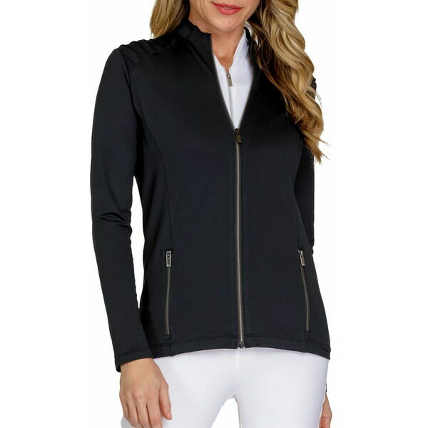 テイル レディース ジャケット＆ブルゾン アウター Tail Women's SIONA Zip Front Golf Jacket Onyx