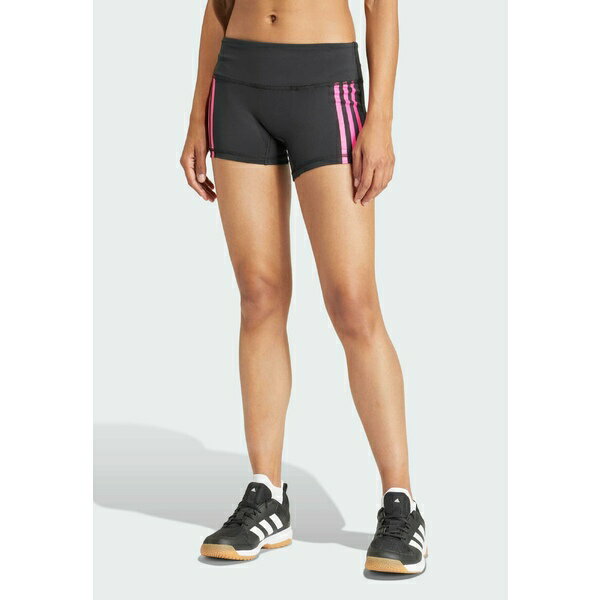 ǥ ǥ 奢ѥ ܥȥॹ STRIPES - Leggings - black team shock pink