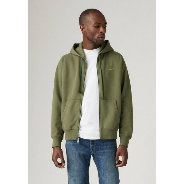 リーバイス メンズ パーカー・スウェットシャツ アウター AUTHENTIC FULL ZIP - Zip-up sweatshirt - moss olive garment dye