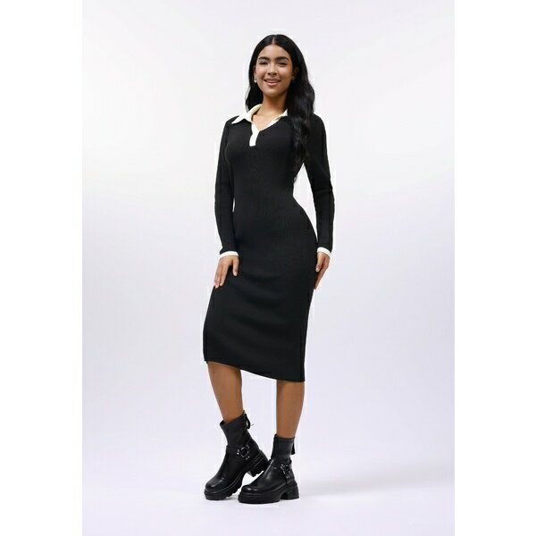 イーブン アンド オド レディース ワンピース トップス Shift dress - black/white