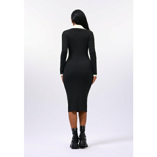 イーブン アンド オド レディース ワンピース トップス Shift dress - black/white