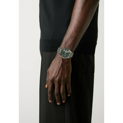 トミー ヒルフィガー メンズ 腕時計 アクセサリー BAKER - Watch - silver-coloured/green トミー ヒルフィガー メンズ 腕時計 アクセサリー BAKER - Watch - silver-coloured/green