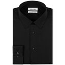 カルバン・クライン カルバンクライン メンズ シャツ トップス Men's Slim-Fit Non-Iron Herringbone Dress Shirt Black