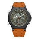 PlXR[ Y rv ANZT[ Men's Ana-digi Orange Silicon Strap Watch, 48mm Orange