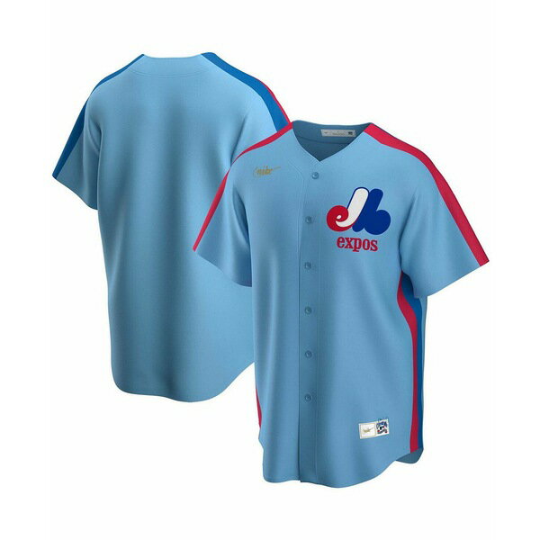 ナイキ メンズ パーカー・スウェットシャツ アウター Men's Light Blue Montreal Expos Road Cooperstown Collection Team Jersey Light Blue