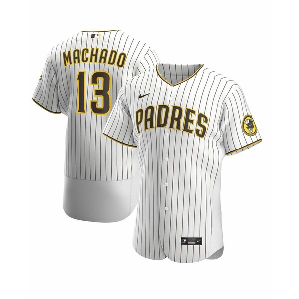 ナイキ メンズ パーカー・スウェットシャツ アウター Men's Manny Machado White, Brown San Diego Padres Home Authentic Player Jersey White, Brown