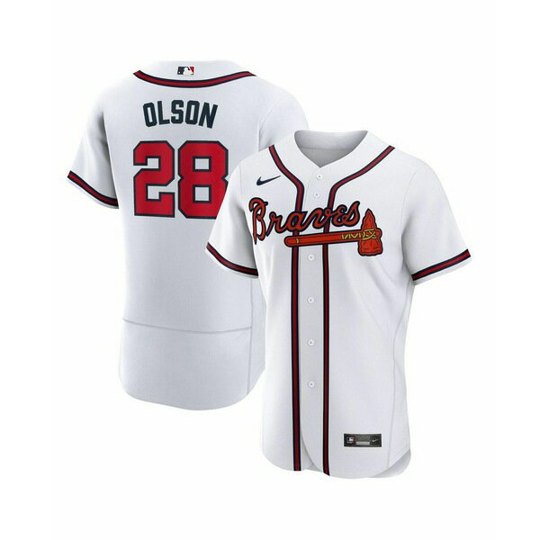 ナイキ メンズ パーカー・スウェットシャツ アウター Men's Matt Olson White Atlanta Braves Home Authentic Player Jersey White