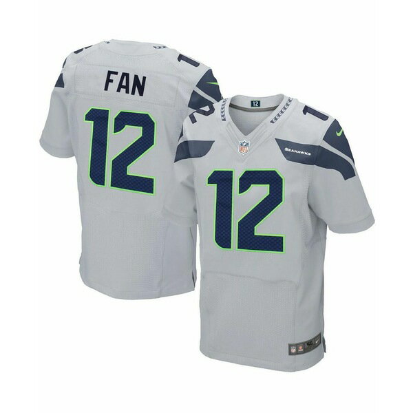 ナイキ メンズ パーカー・スウェットシャツ アウター Men's Seattle Seahawks 12s Gray Elite Jersey Gray