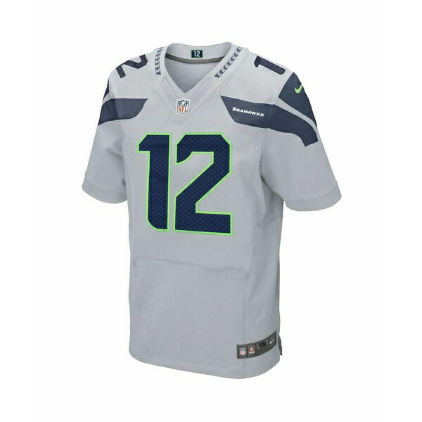 ナイキ メンズ パーカー・スウェットシャツ アウター Men's Seattle Seahawks 12s Gray Elite Jersey Gray