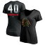 եʥƥ ǥ T ȥåץ Chicago Blackhawks Fanatics Branded Women's Personalized Midnight Mascot Logo VNeck TShirt Black