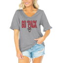 Q[fC fB[X TVc gbvX NC State Wolfpack Gameday Couture Women's Class Act VNeck TShirt Gray