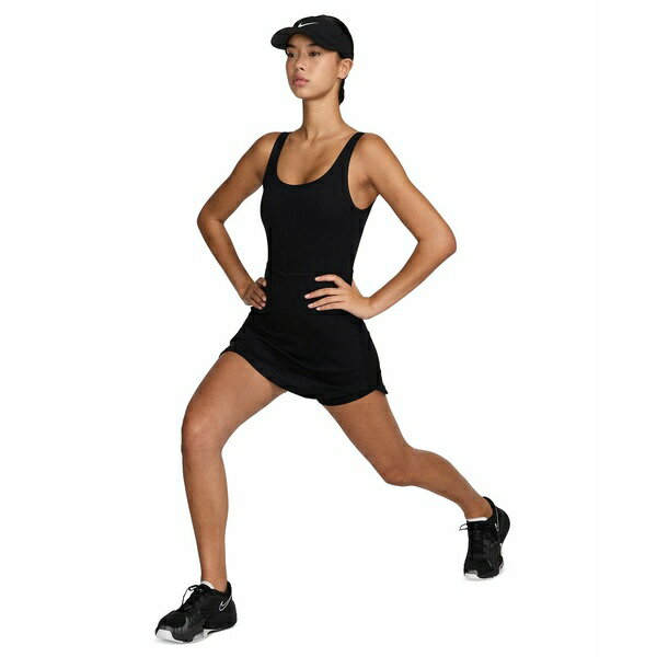 ナイキ レディース ワンピース トップス Women's One Dri-FIT Scoop Neck Sleeveless Dress Black/lt Orewood Brn/cool Grey