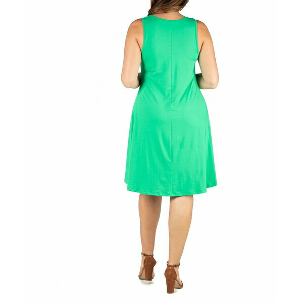 24֥󥳥ե ǥ ԡ ȥåץ Plus Size Fit and Flare Knee Length Tank ...