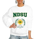 Q[fC fB[X p[J[EXEFbgVc AE^[ NDSU Bison Gameday Couture Women's It's a Vibe Classic Fleece Crewneck Pullover Sweatshirt White