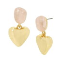 ロバート・リー・モーリス・ソーホー メンズ ピアス・イヤリング アクセサリー Rose Quartz Heart Drop Earrings Rose Quartz, Gold