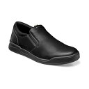 ノンブッシュ メンズ スリッポン・ローファー シューズ Men's Tour Work Slip Resistant Plain Toe Slip-On Loafers Black