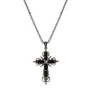 V{XIutFCX fB[X lbNXE`[J[Ey_ggbv ANZT[ Silver-Tone Black Crystal Cross Necklace Black