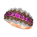 @ Y O ANZT[ Passion Ruby (1 ct. t.w.) & Diamond (5/8 ct. t.w.) Statement Ring in 14k Rose Gold Ruby