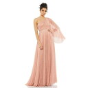 }bN_K fB[X s[X gbvX Women's Lace One Shoulder Illusion Sleeve A Line Gown Salmon