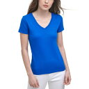 g~[ qtBK[ fB[X Jbg\[ gbvX Women's V-Neck T-Shirt, Created for Macy's Cerulean