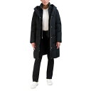 ϡ ǥ 㥱åȡ֥륾  Women's Bibbed Water-Resistant Hooded Puffer Coat Black