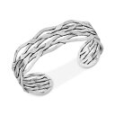 ラッキーブランド メンズ ブレスレット・バングル・アンクレット アクセサリー Silver-Tone Twisted Cuff Bracelet Silver