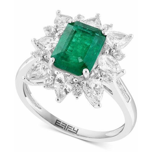 エフィー コレクション レディース リング アクセサリー EFFY&reg; Multi-Gemstone (3-3/8 ct. t.w.) Ring in 14k White Gold Multi Precious