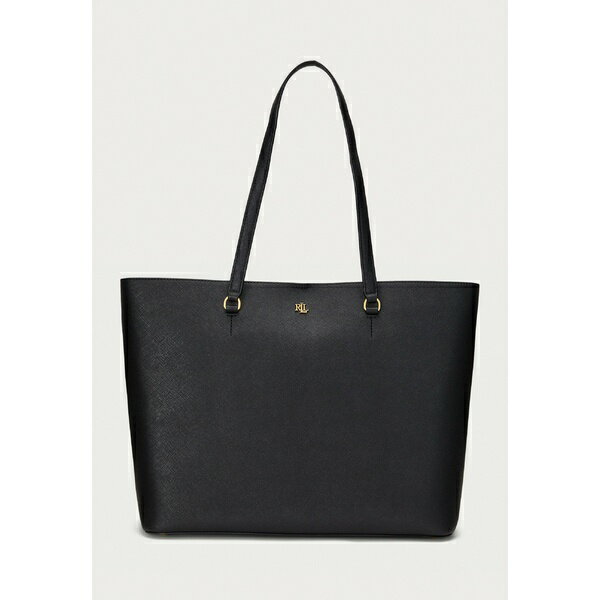 ラルフローレン レディース トートバッグ バッグ CROSSHATCH LEATHER LARGE KARLY TOTE - Tote bag - black