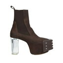 【送料無料】 リックオウエンス メンズ ブーツ シューズ Ankle boots Brown