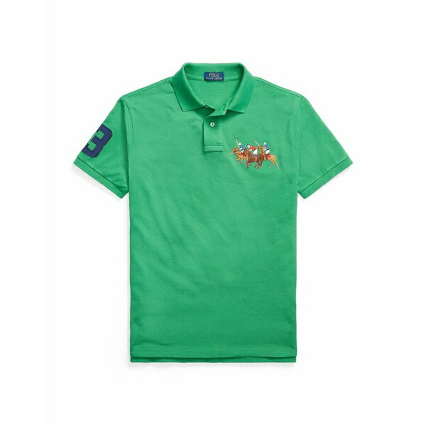 ラルフローレン POLO RALPH LAUREN メンズ ポロシャツ トップス CUSTOM SLIM FIT TRIPLE-PONY POLO SHIRT Green