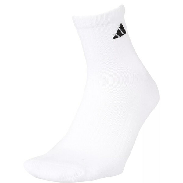 アディダス メンズ 靴下 アンダーウェア adidas Men's Athletic Quarter Socks - 6 Pack White/Black
