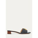 ラルフローレン レディース サンダル シューズ ANCHOR-LOGO CROSS-DYED CANVAS SANDAL - Heeled mules - re...