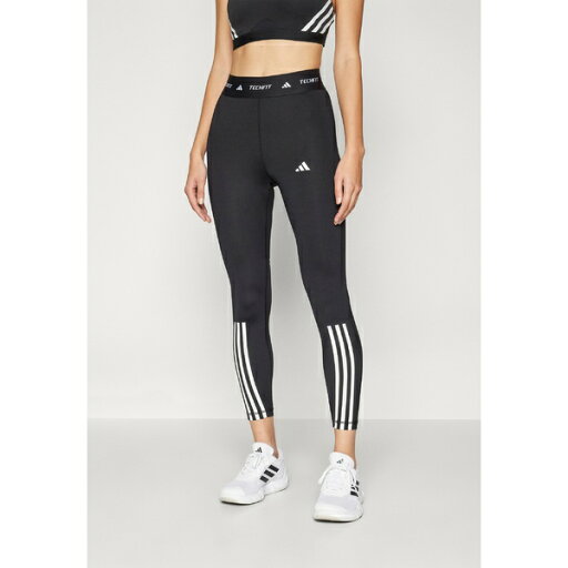 アディダス レディース カジュアルパンツ ボトムス TECHFIT STRIPES 7/8 LEGGINGS - Leggings - black アディダス レディース カジュアルパンツ ボトムス TECHFIT STRIPES 7/8 LEGGINGS - Leggings - black