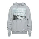 【送料無料】 スタンプド メンズ パーカー スウェットシャツ アウター Sweatshirts Light grey