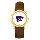 W[fB Y rv ANZT[ Kansas State Wildcats Unisex Team Logo Leather Wristwatch -