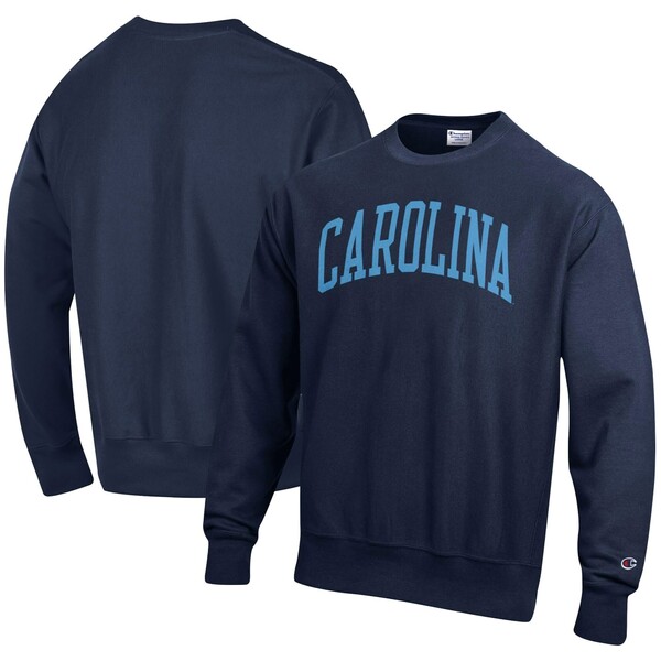 楽天astyチャンピオン メンズ パーカー・スウェットシャツ アウター North Carolina Tar Heels Champion Arch Reverse Weave Pullover Sweatshirt Navy