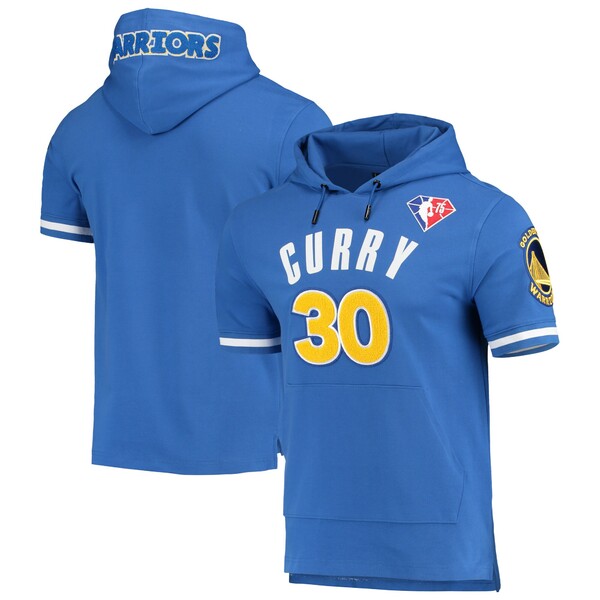 ץ  ѡåȥ  Stephen Curry Golden State Warriors Pro Standard Name &Number Short Sleeve Pullover Hoodie Royal