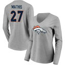 t@ieBNX fB[X TVc gbvX Denver Broncos Fanatics Branded Women's Team Authentic Custom Long Sleeve VNeck TShirt Mathis,Damarri-27