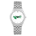 W[fB Y rv ANZT[ North Texas Mean Green Team Logo Rolled Link Bracelet Wristwatch -