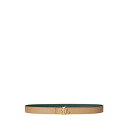 ラルフローレン 【送料無料】 ラルフローレン レディース ベルト アクセサリー LOGO REVERSIBLE PEBBLED LEATHER BELT Dark green