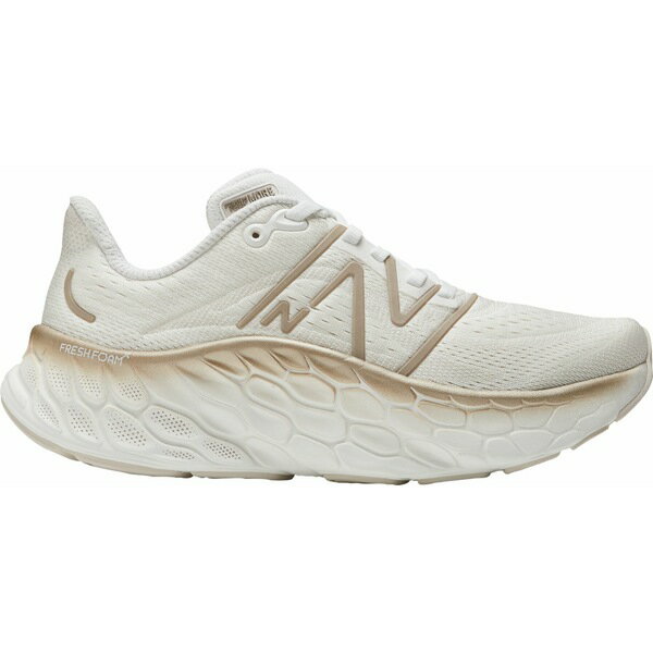 ニューバランス レディース ランニング スポーツ New Balance Women's Fresh Foam X More v4 Running Shoes White/Gold Metallic