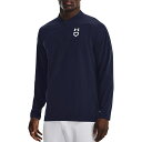 A_[A[}[ Y jO X|[c Under Armour Men's Utility Long Sleeve Cage Jacket Midnight Navy/White