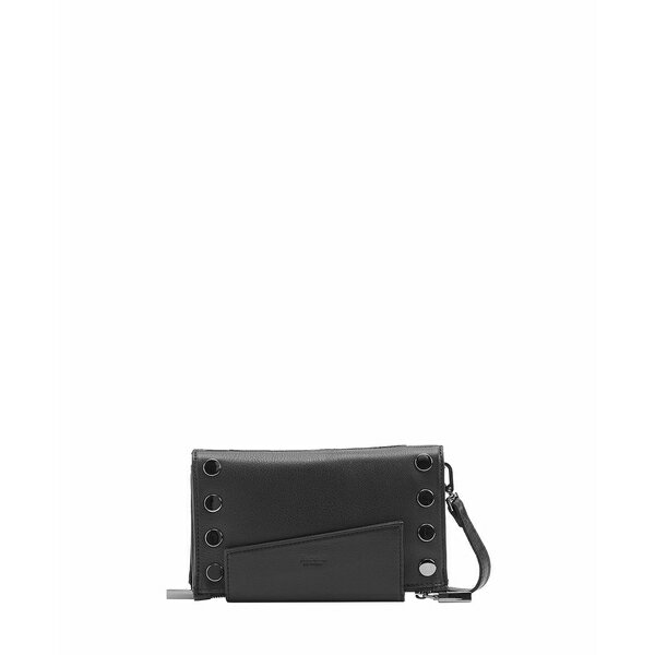 ハミット レディース 財布 アクセサリー Levy Leather Wallet Crossbody Black Gunmetal