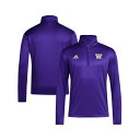 アディダス メンズ パーカー・スウェットシャツ アウター Men's Purple Washington Huskies Coaches Sideline Qu...