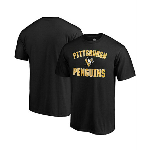 ファナティクス メンズ シャツ トップス Men's Black Pittsburgh Penguins Team Victory Arch T-shirt Black ファナティクス メンズ シャツ トップス Men's Black Pittsburgh Penguins Team Victory Arch T-shirt Black