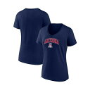 ファナティクス レディース Tシャツ トップス Women's Navy Arizona Wildcats Evergreen Campus V-Neck T-...