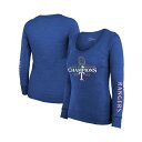 マジェスティック レディース Tシャツ トップス Women's Threads Royal Texas Rangers 2023 World Series C...